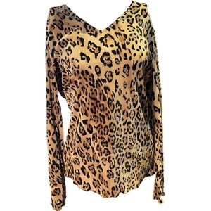 Plissé Cheetah Print Ladies Top